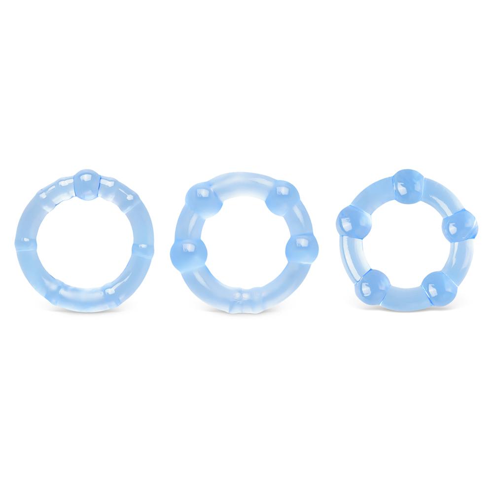 Clear Blue Triple Cock Ring Kit