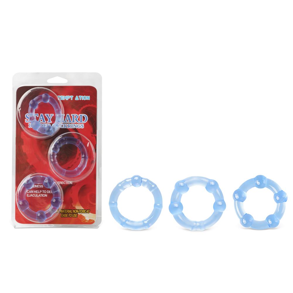 Clear Blue Triple Cock Ring Kit