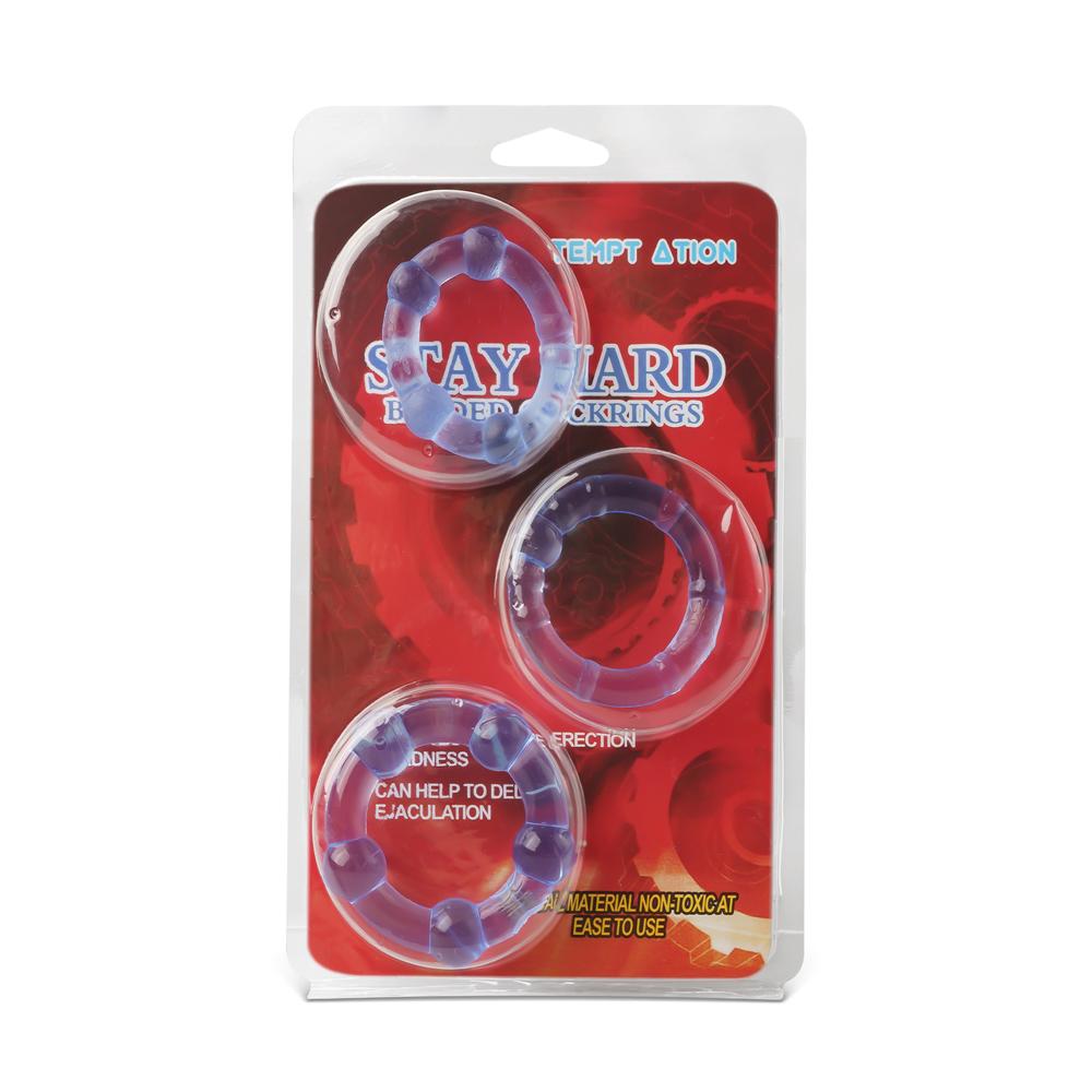 Clear Blue Triple Cock Ring Kit