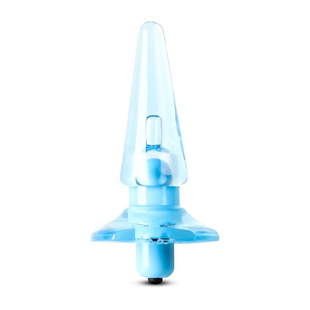 Clear Blue Vibrating Anal Plug