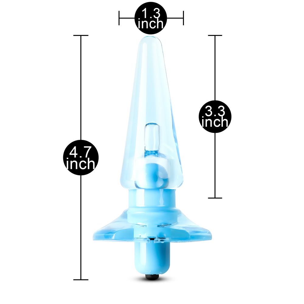 Clear Blue Vibrating Anal Plug