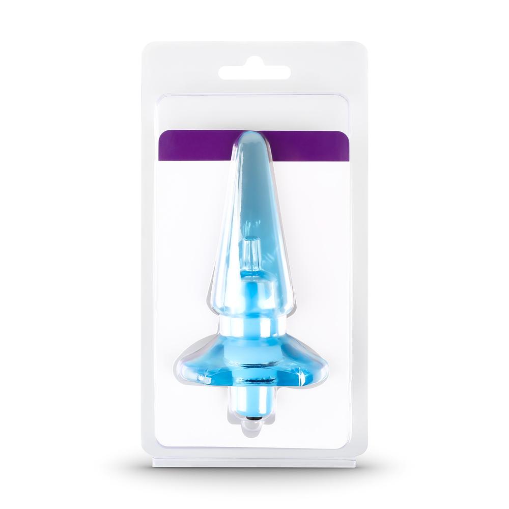 Clear Blue Vibrating Anal Plug