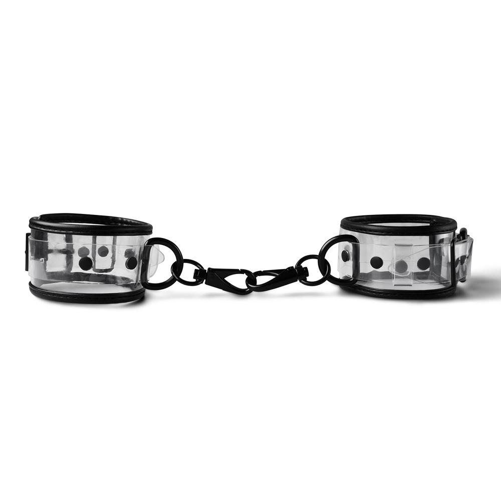 Clear Color Handcuffs with Black Chain