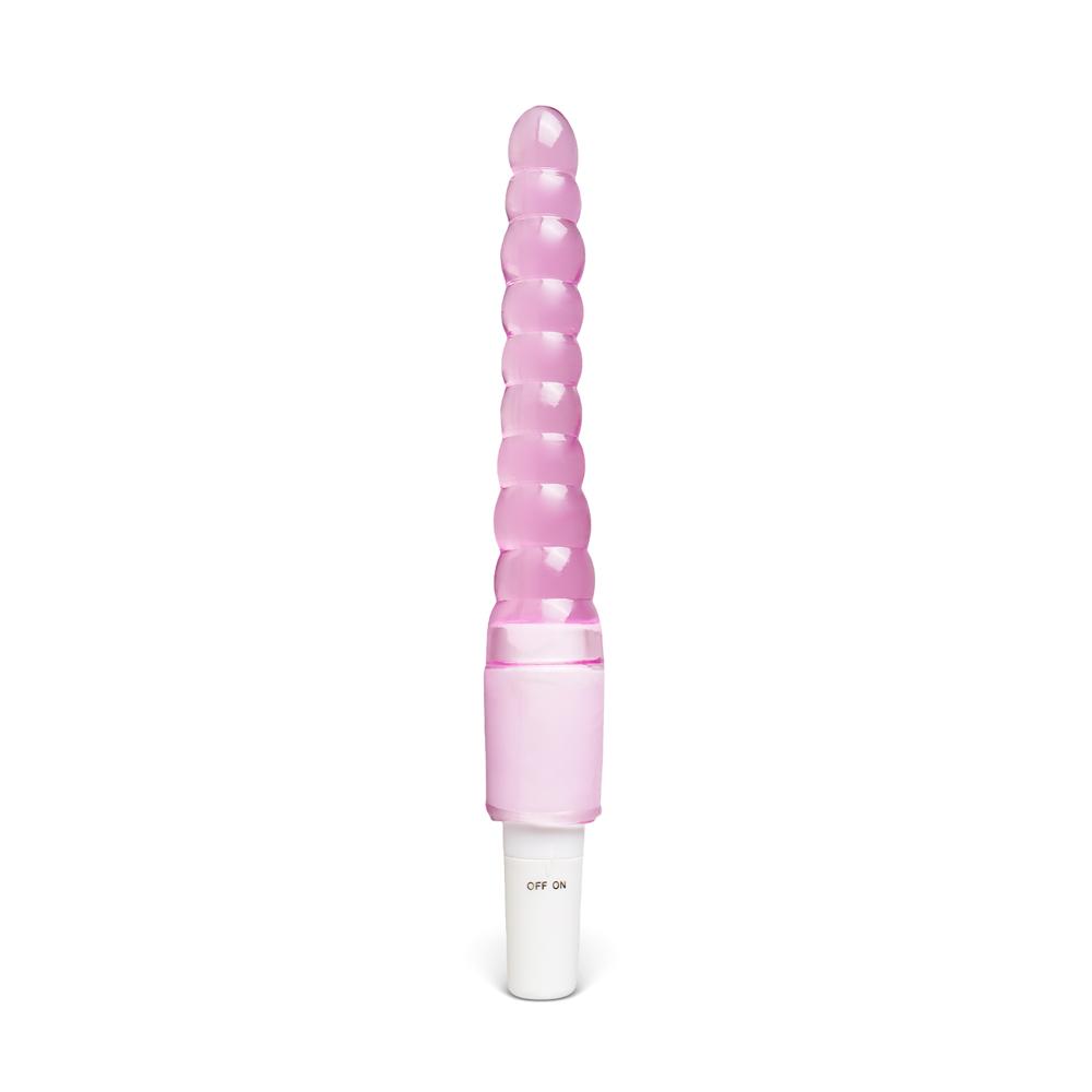 Clear Pink Color Vibrating Anal Beads