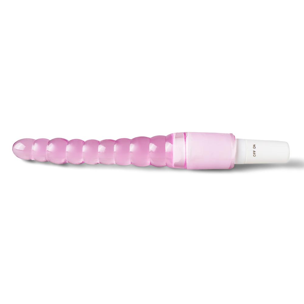 Clear Pink Color Vibrating Anal Beads