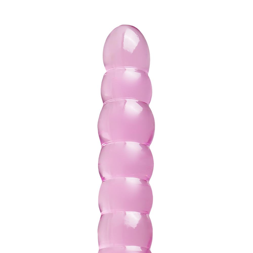 Clear Pink Color Vibrating Anal Beads