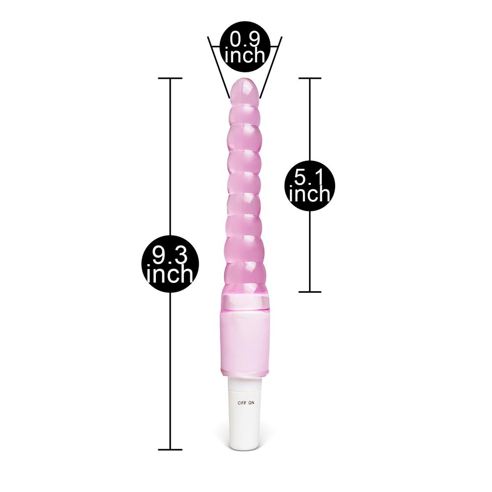 Clear Pink Color Vibrating Anal Beads