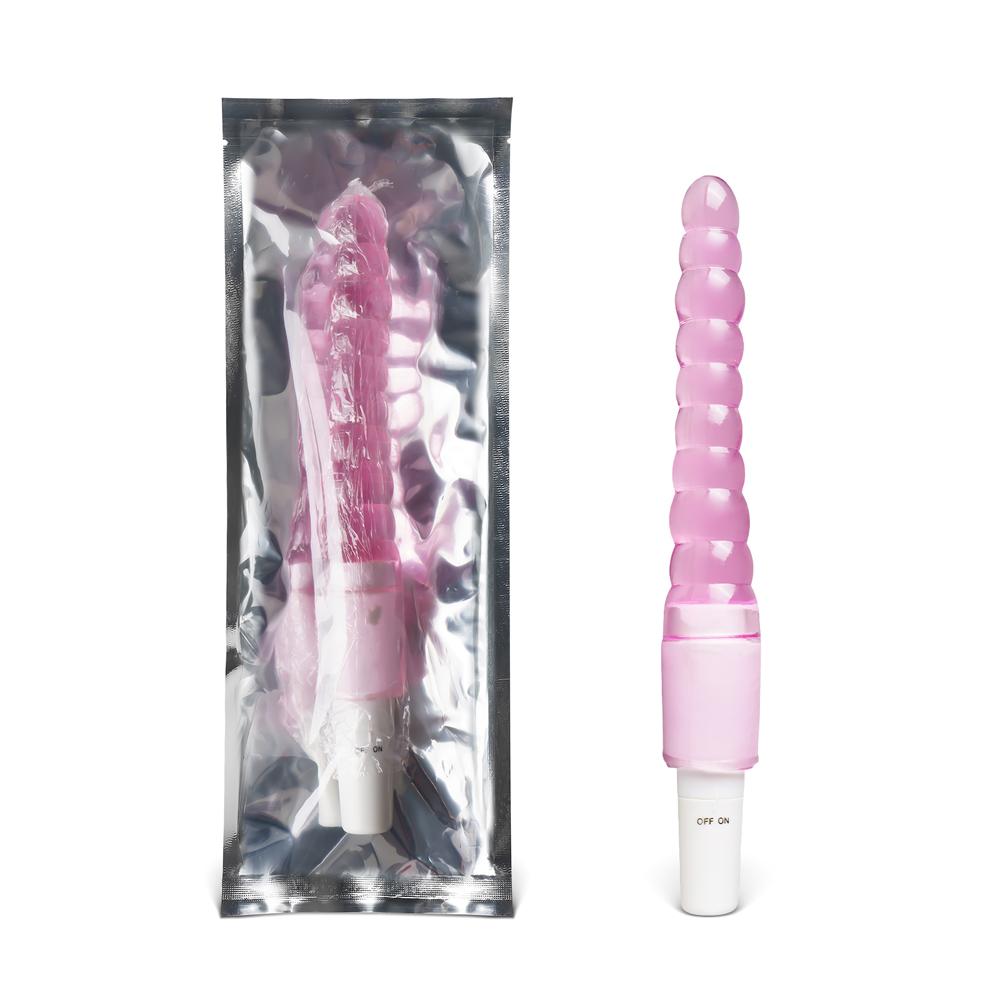 Clear Pink Color Vibrating Anal Beads