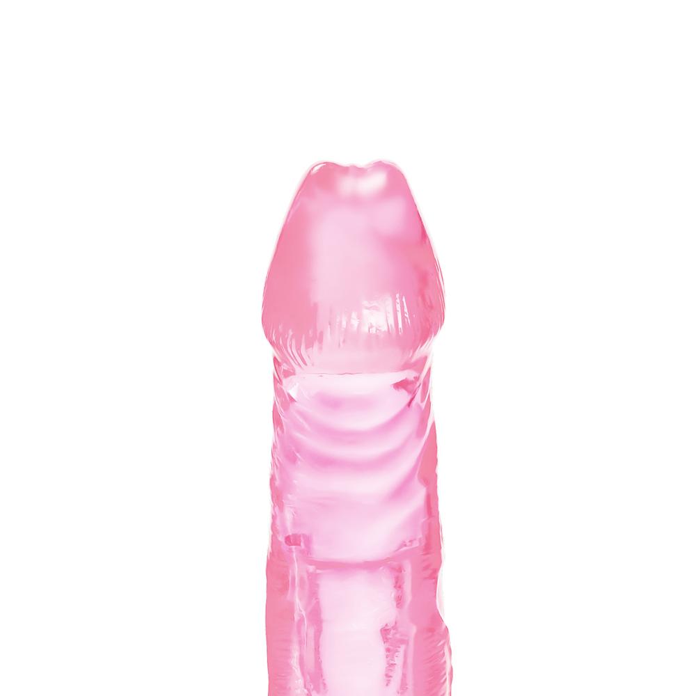 Clear Pink Flexible Basic Realistic Vibrator