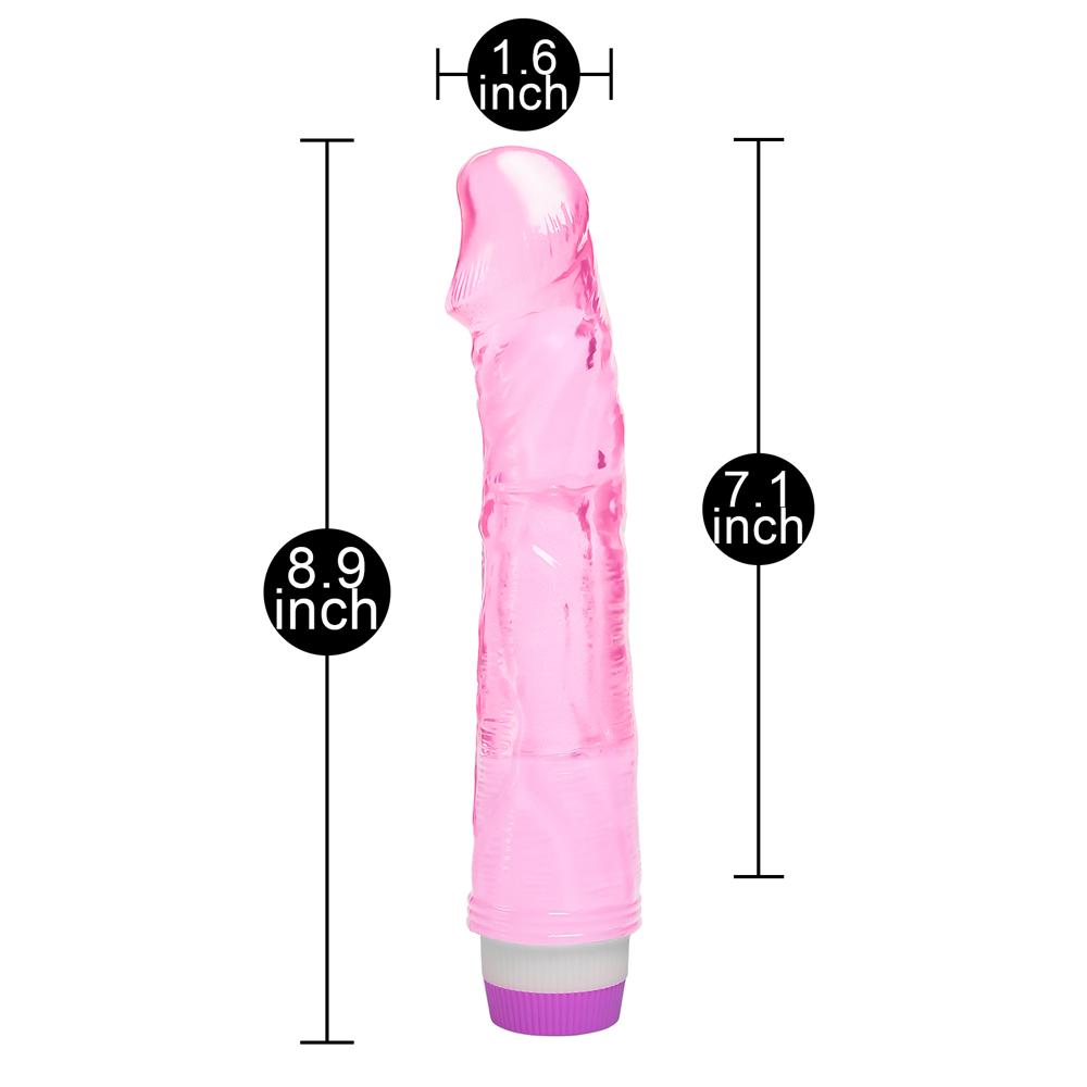 Clear Pink Flexible Basic Realistic Vibrator