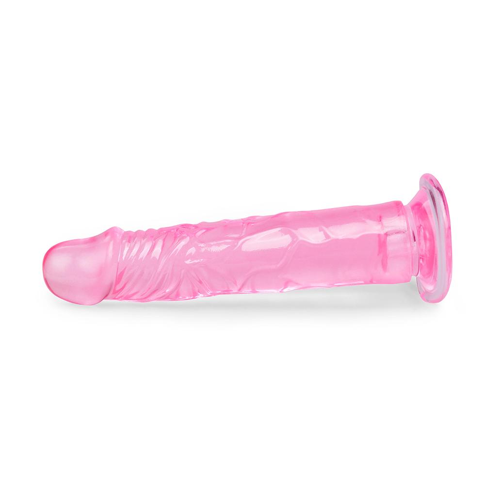 Clear Pink Hard Standing Realistic Dildo with Suction Cup