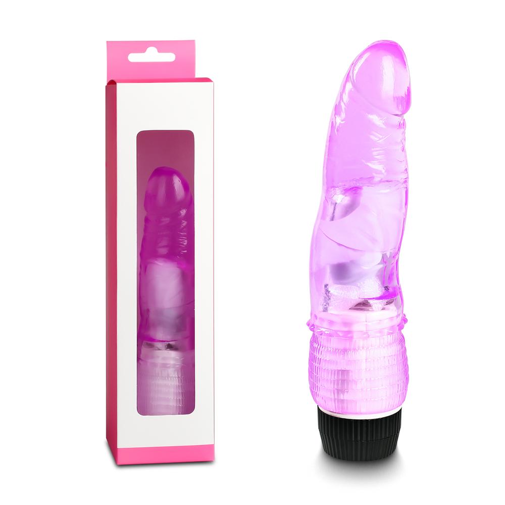 Clear Purple Color Realistic Dildo Vibrator ( TPE Material, Skin-Safe, No Smell)