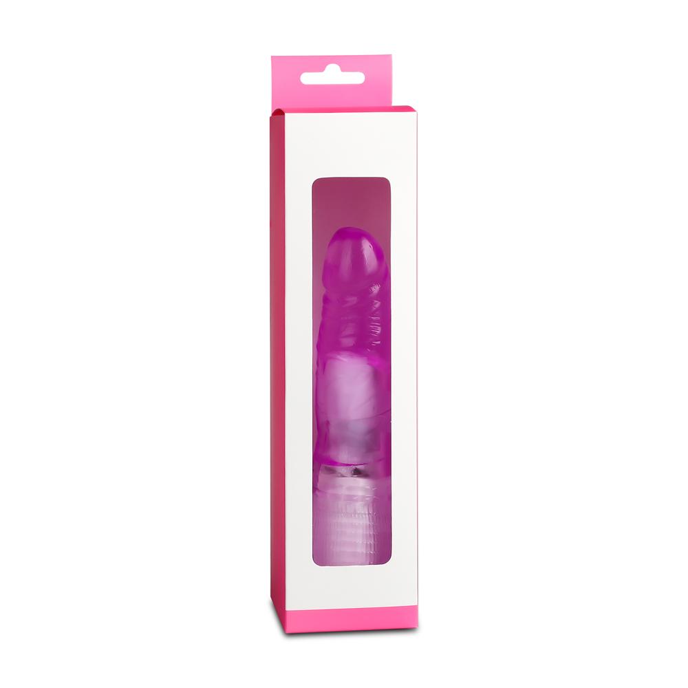 Clear Purple Color Realistic Dildo Vibrator ( TPE Material, Skin-Safe, No Smell)