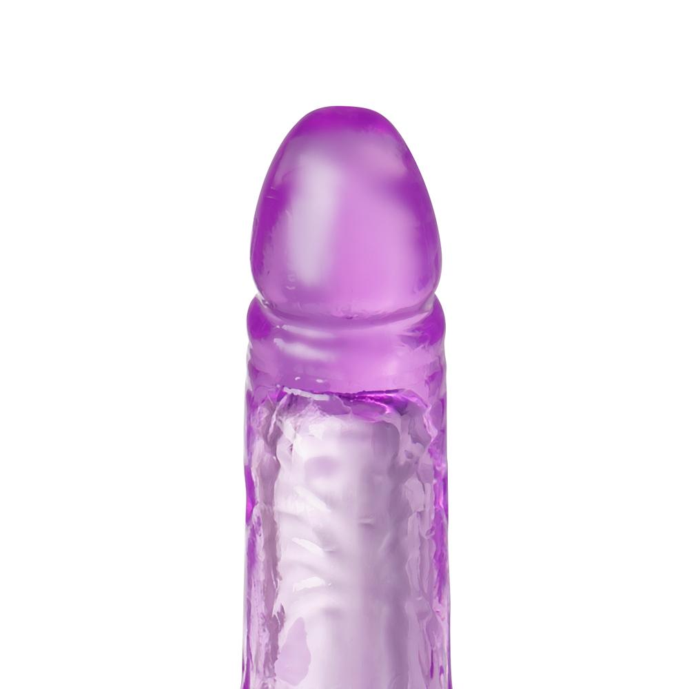 Clear Purple Color Realistic Penis Vibrator ( TPE Material )