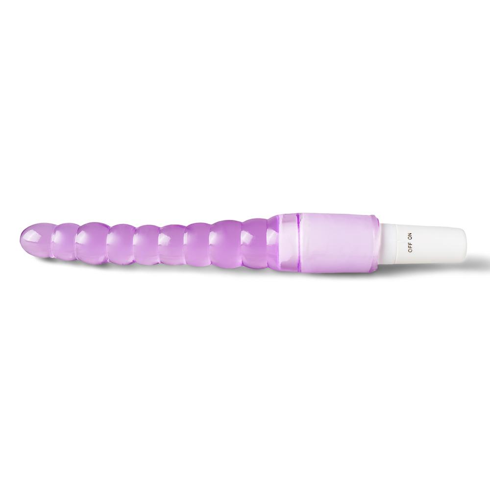 Clear Purple Color Vibrating Anal Beads