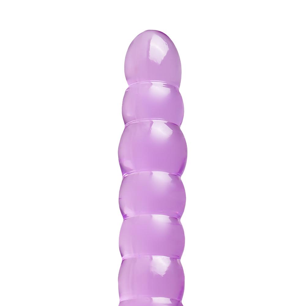 Clear Purple Color Vibrating Anal Beads