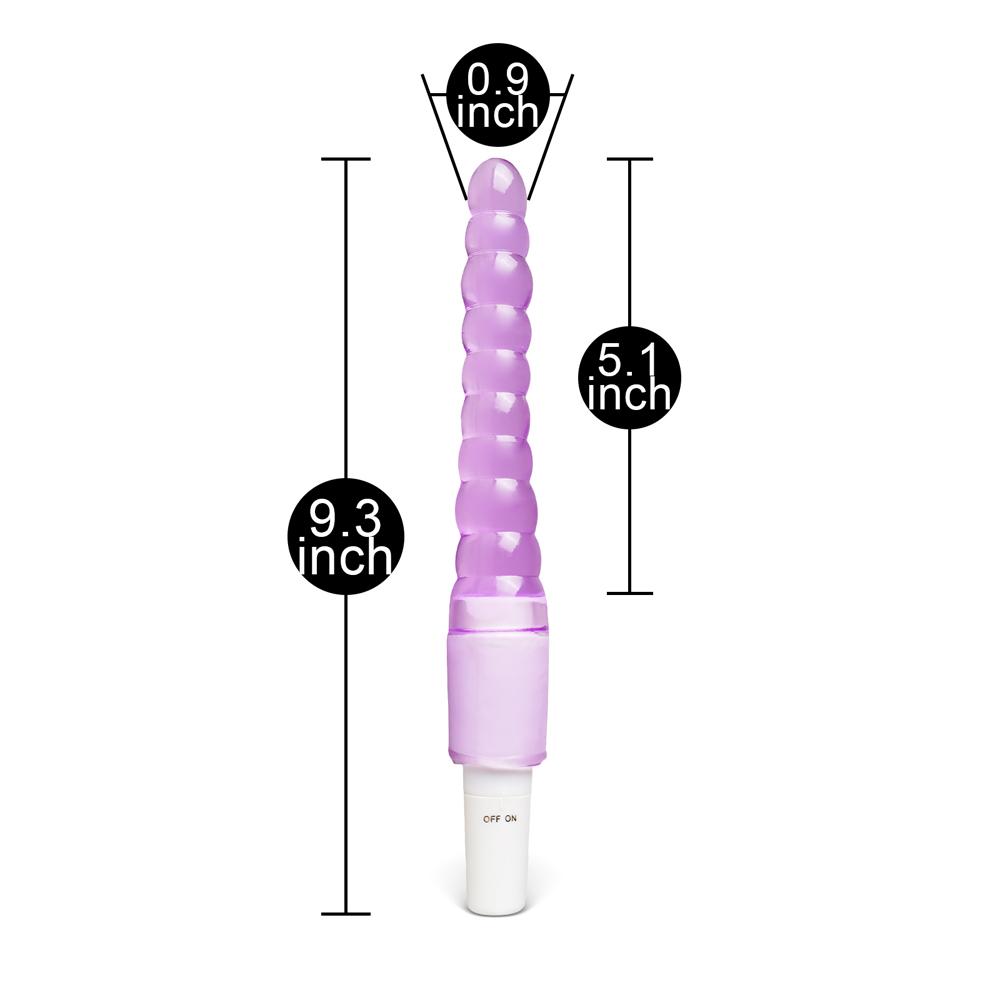 Clear Purple Color Vibrating Anal Beads