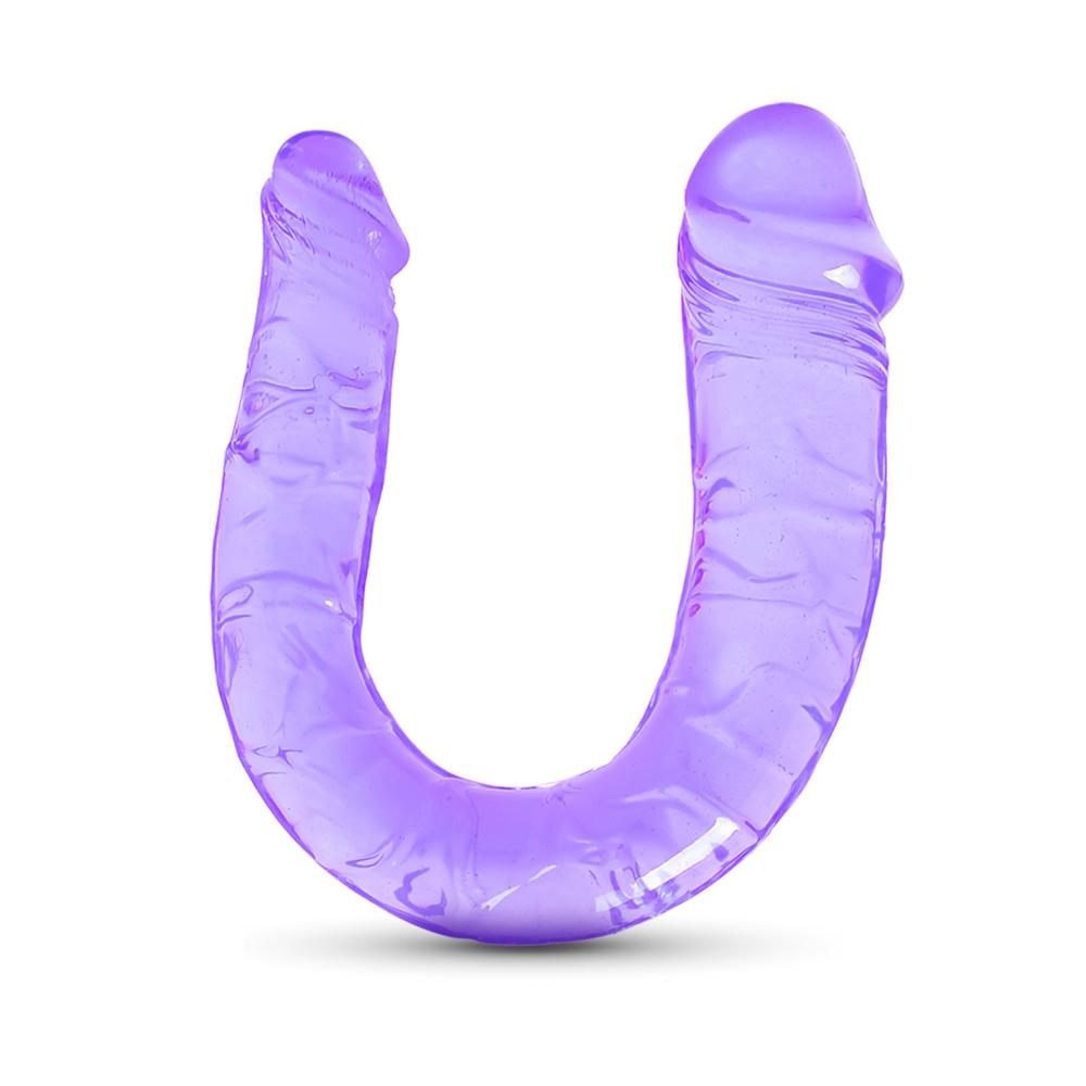 Clear Purple Double Ended Realistic Dildo