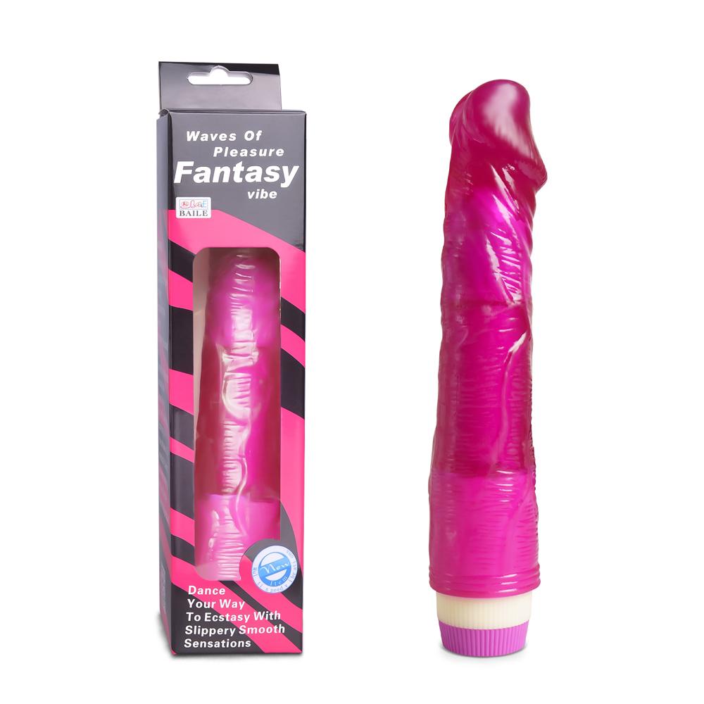 Clear Purple Flexible Basic Realistic Vibrator