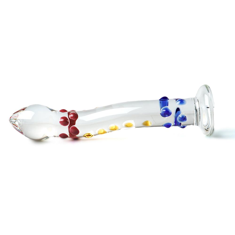 Colorful Textured Sensual Glass Dildo with - P04