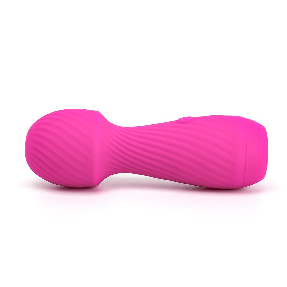 Cute Shape Magenta Color 9 Speeds Rechargeable Silicone Wand Massager