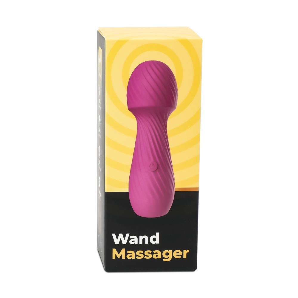 Cute Shape Magenta Color 9 Speeds Rechargeable Silicone Wand Massager