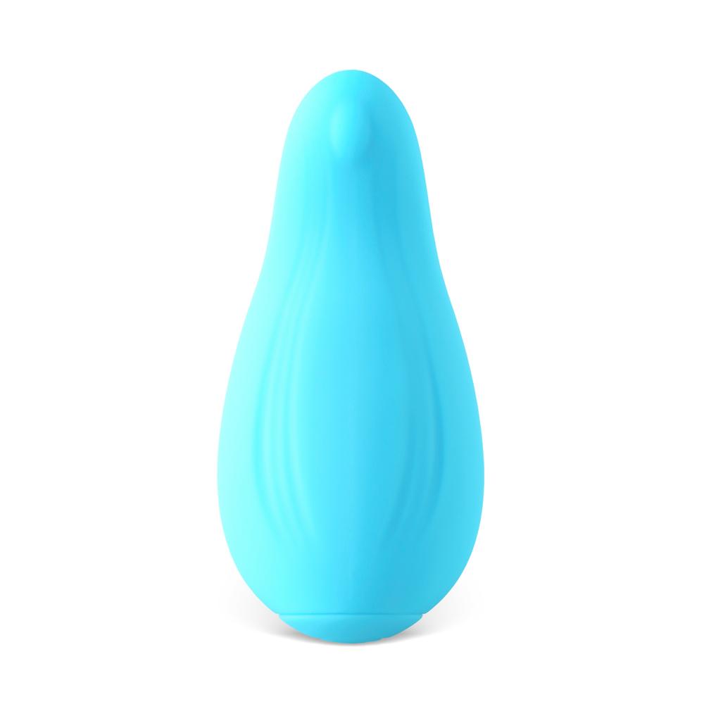 Cyan Single-Speed Waterproof 6.8 cm Finger Vibrator