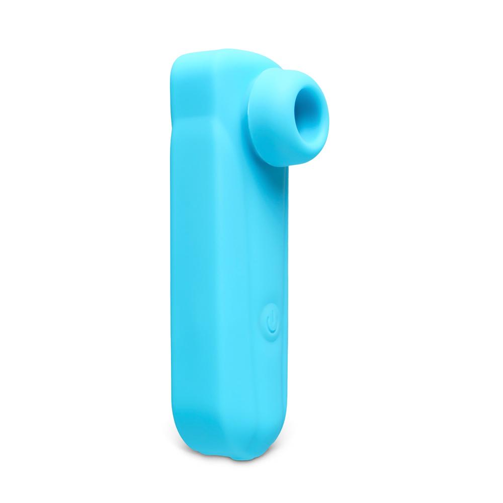 Cyan Sucking Massager with 12-Speed, Medical Grade Silicone, Waterproof, Plug-In Rechargeable