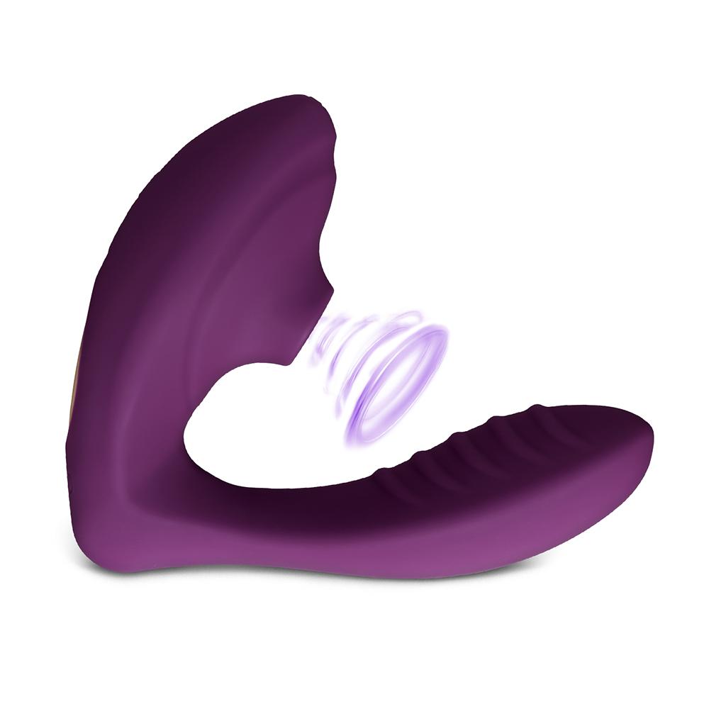 Dark Purple Color 10 Speeds Clitoral Sucking Stimulator and G-Spot Vibrator