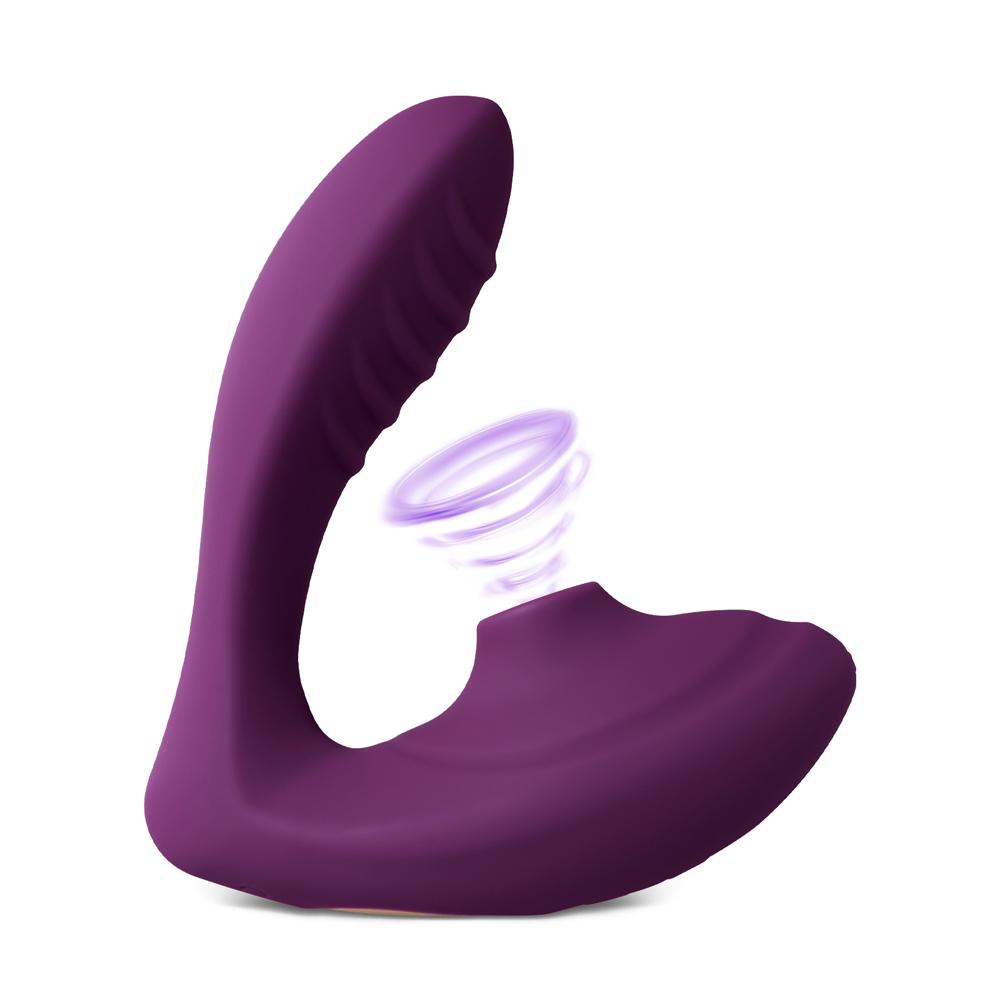 Dark Purple Color 10 Speeds Clitoral Sucking Stimulator and G-Spot Vibrator