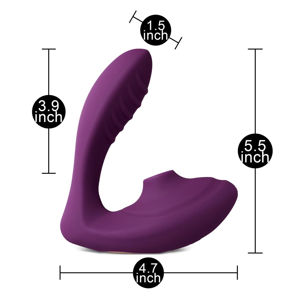 Dark Purple Color 10 Speeds Clitoral Sucking Stimulator and G-Spot Vibrator