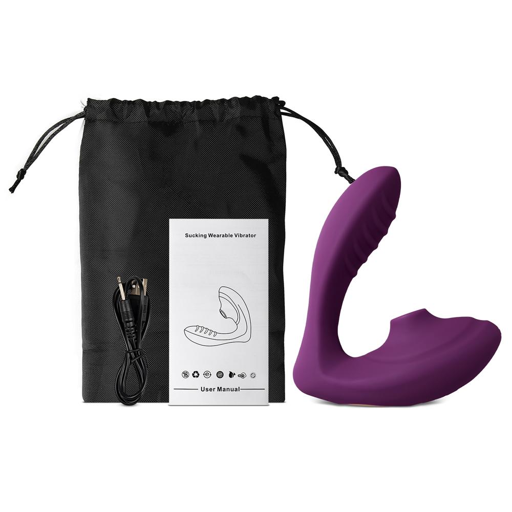 Dark Purple Color 10 Speeds Clitoral Sucking Stimulator and G-Spot Vibrator