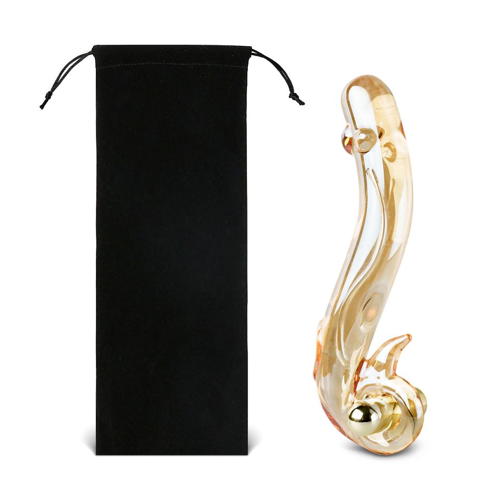 Dragon Golden Glass Vibrator