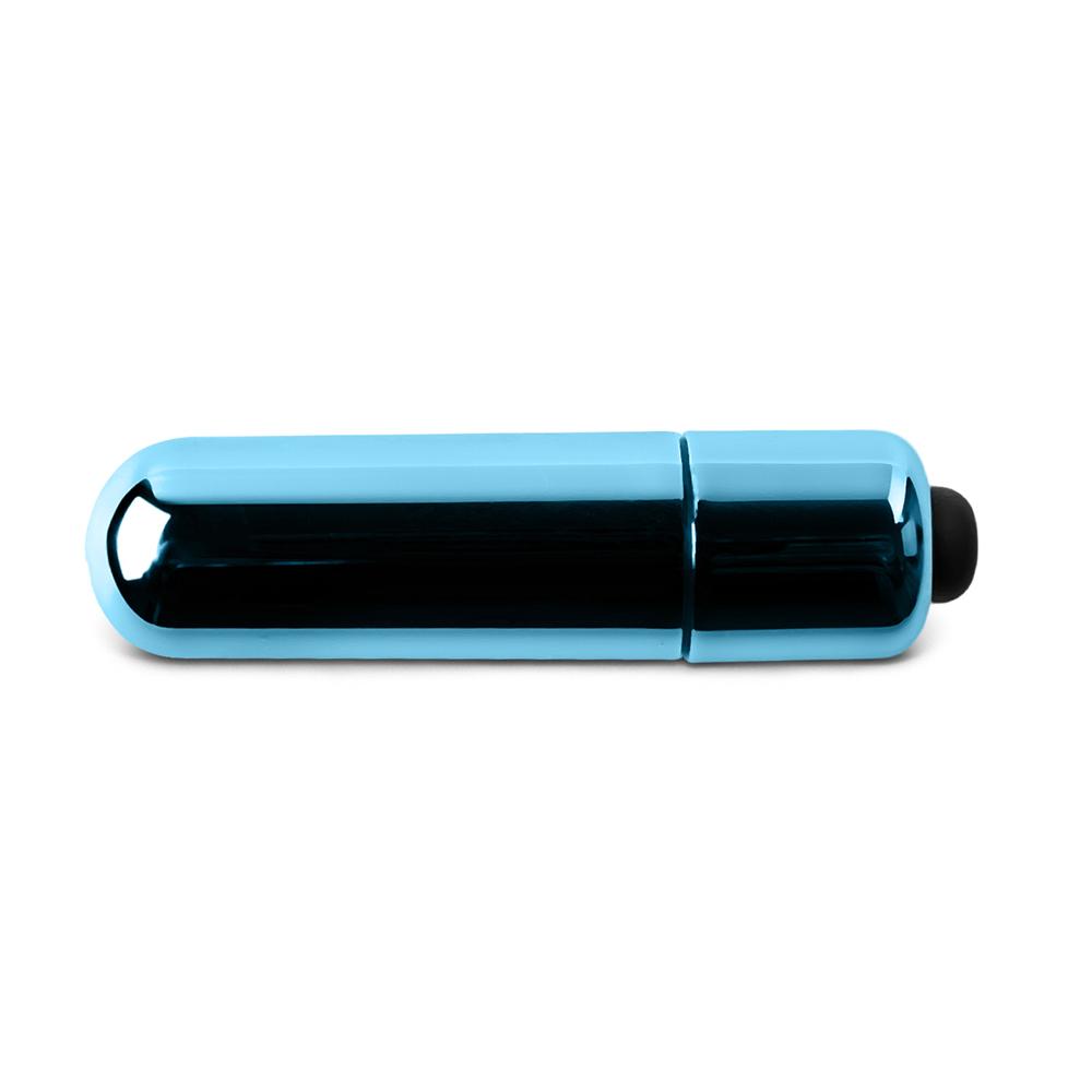 Electroplated Blue Mini Vibrating Bullet