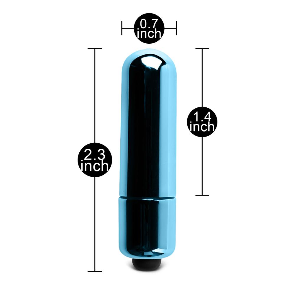 Electroplated Blue Mini Vibrating Bullet