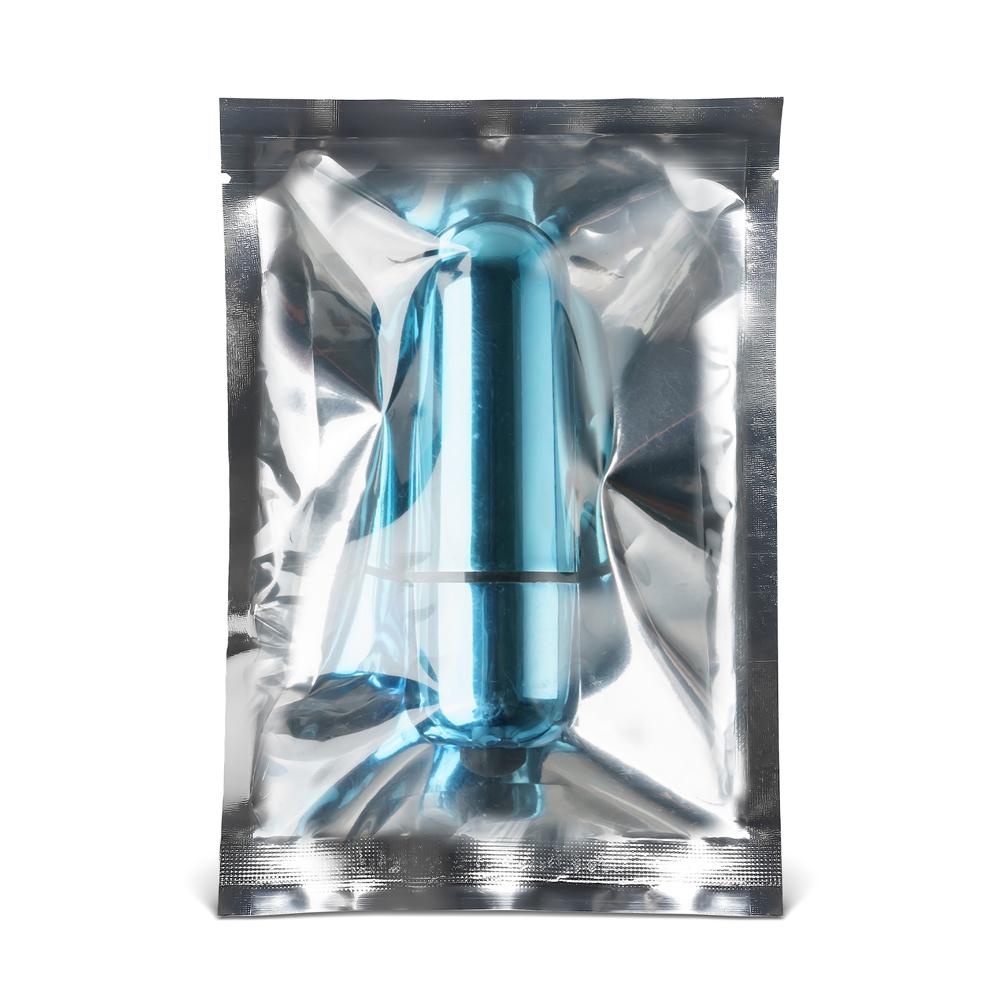 Electroplated Blue Mini Vibrating Bullet