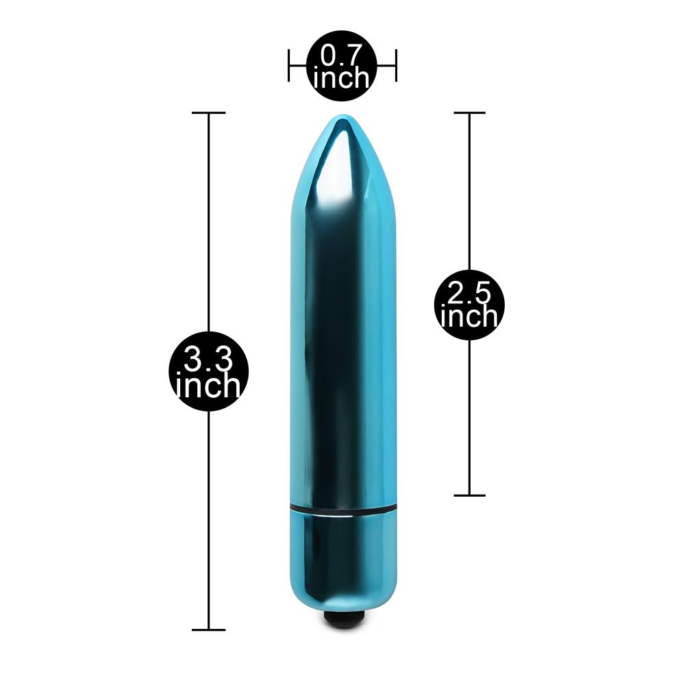 Electroplated Blue Vibrating Bullet