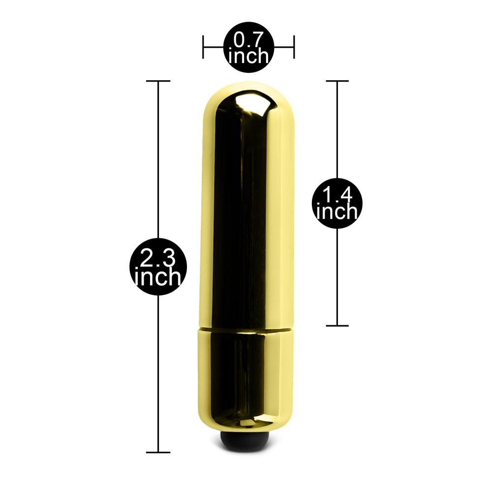 Electroplated Gold Mini Vibrating Bullet