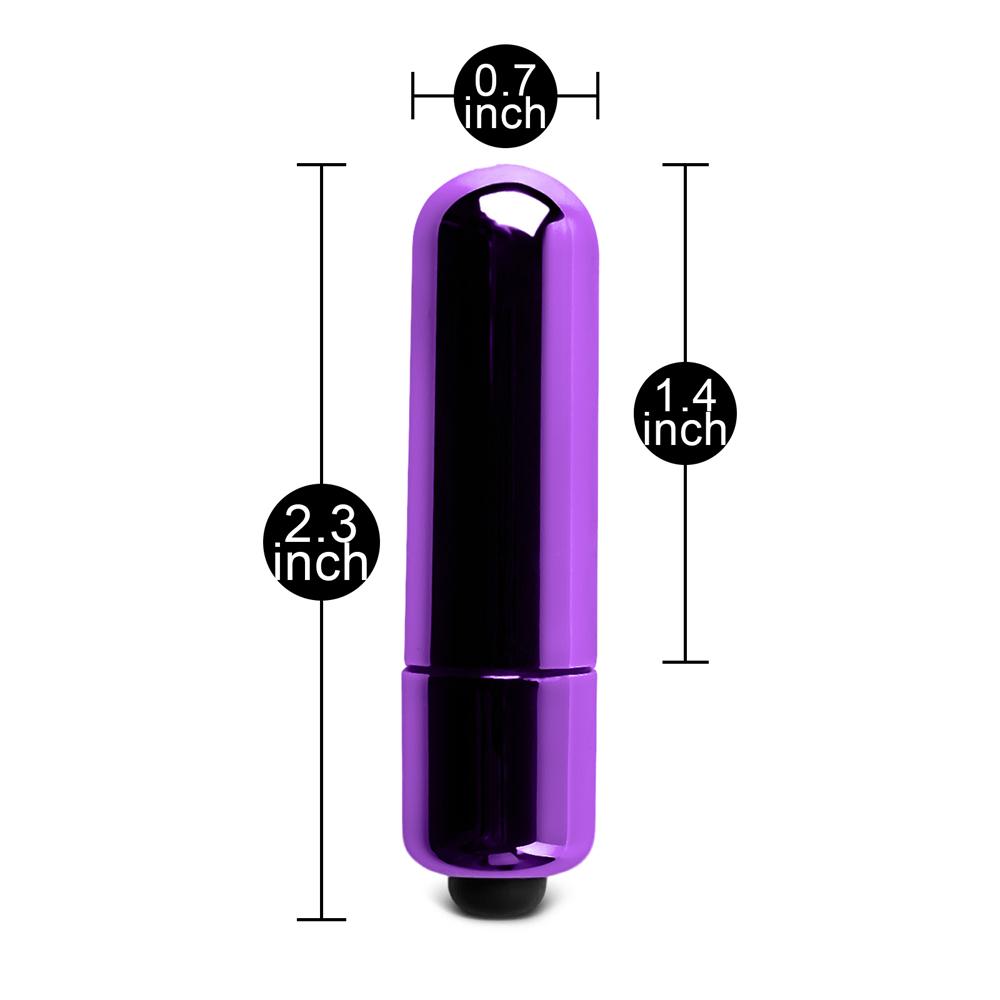 Electroplated Purple Mini Vibrating Bullet