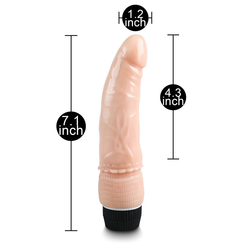 Flesh Color Realistic Dildo Vibrator ( TPE Material, Skin-Safe, No Smell)