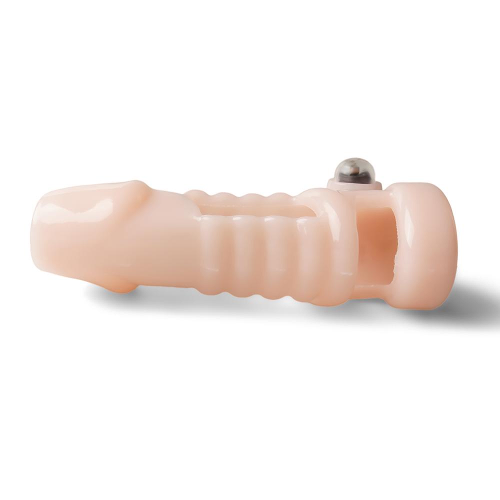 Flesh Color Vibrating Penis Sleeve