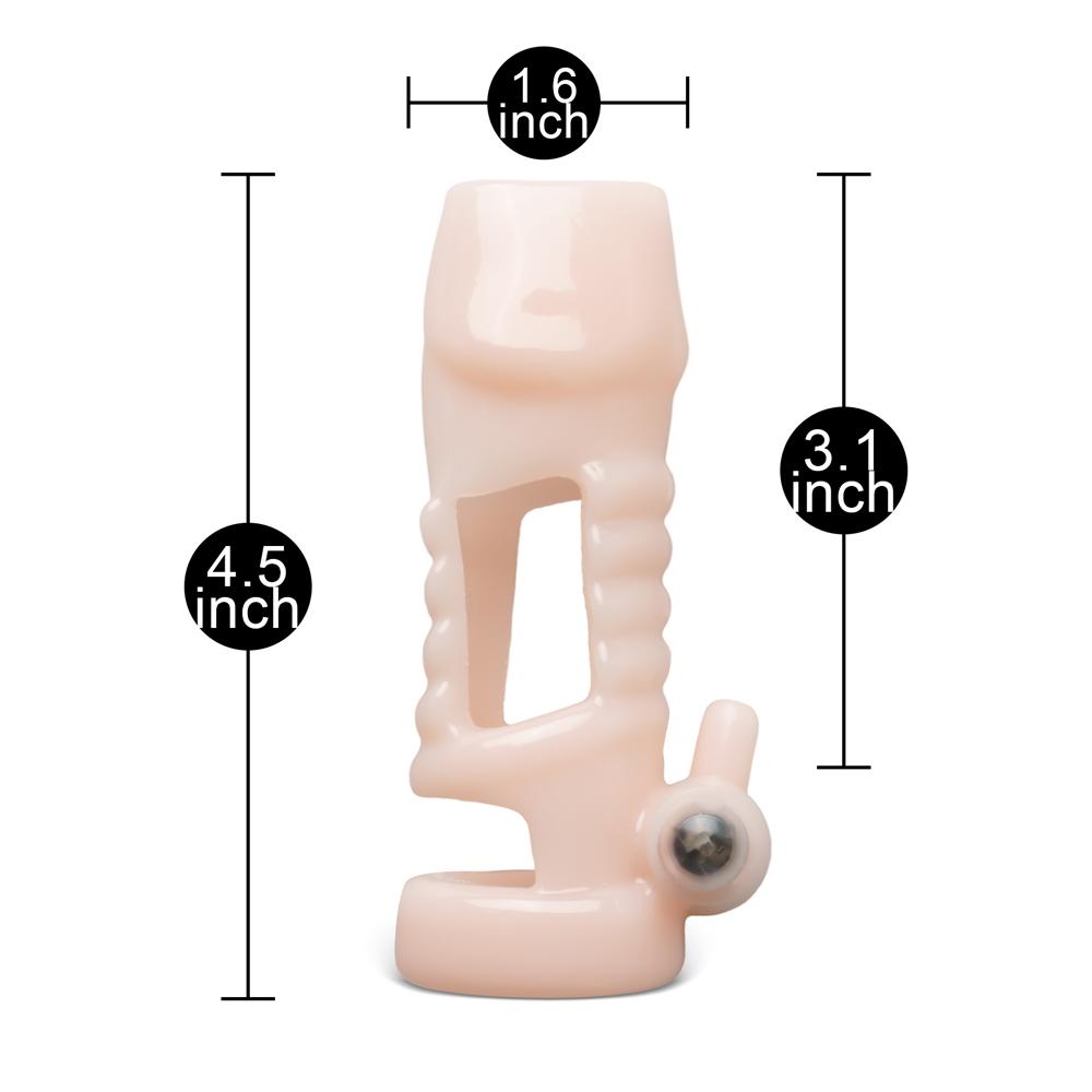 Flesh Color Vibrating Penis Sleeve