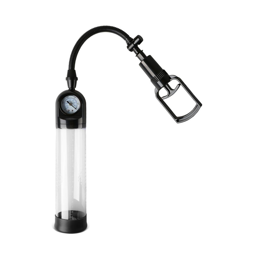 Gauge Trigger Controlled Penis Pump in Black Color