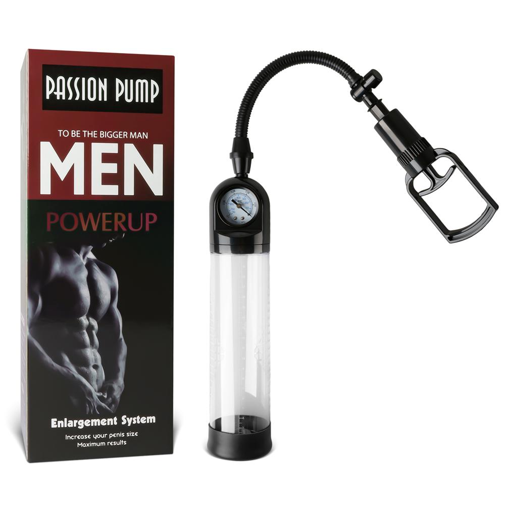 Gauge Trigger Controlled Penis Pump in Black Color