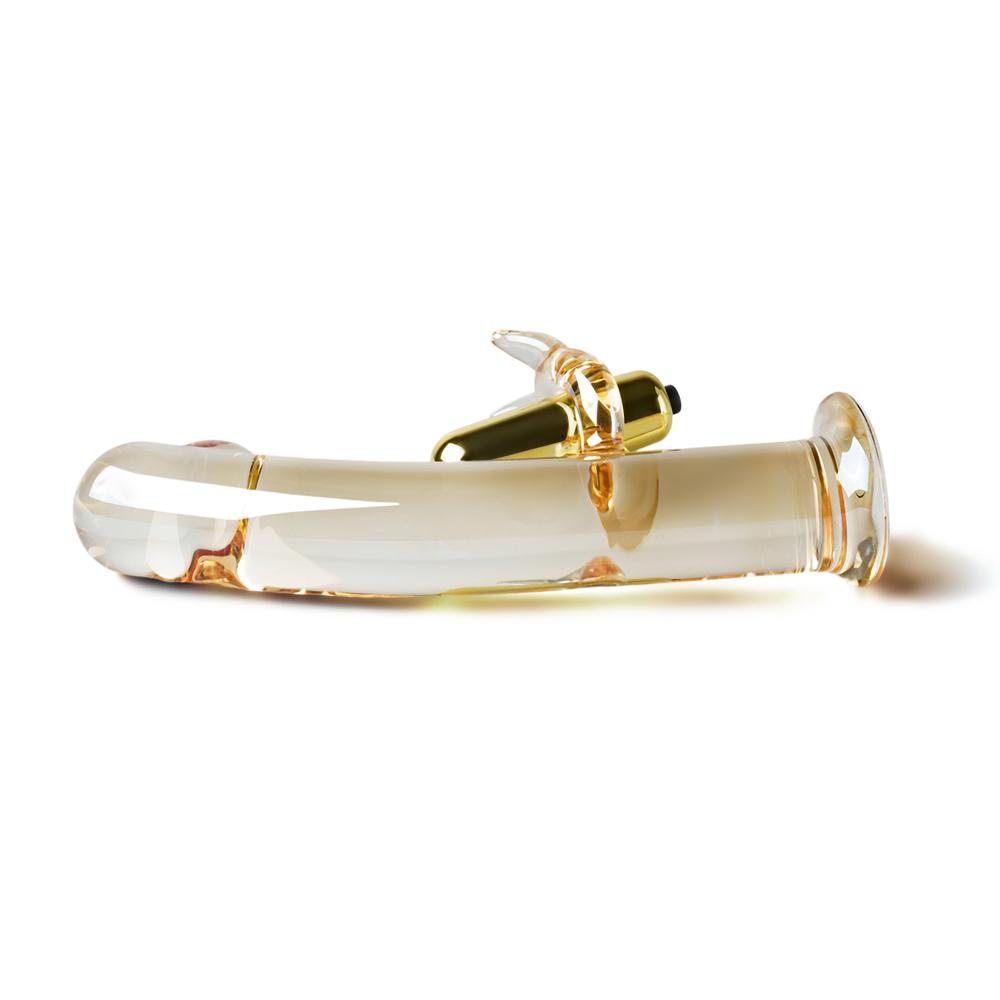 Golden Glass Dildo Vibrator