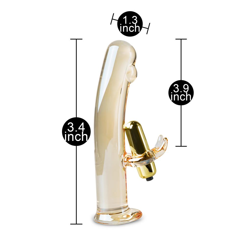 Golden Glass Dildo Vibrator