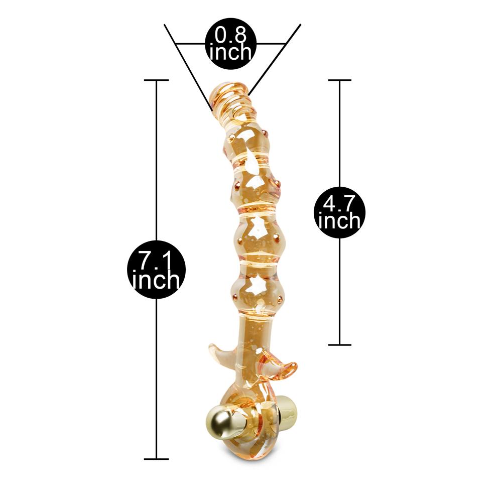 Golden Glass Vibrator with Stings