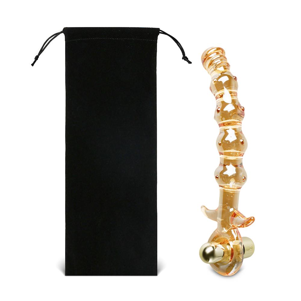 Golden Glass Vibrator with Stings