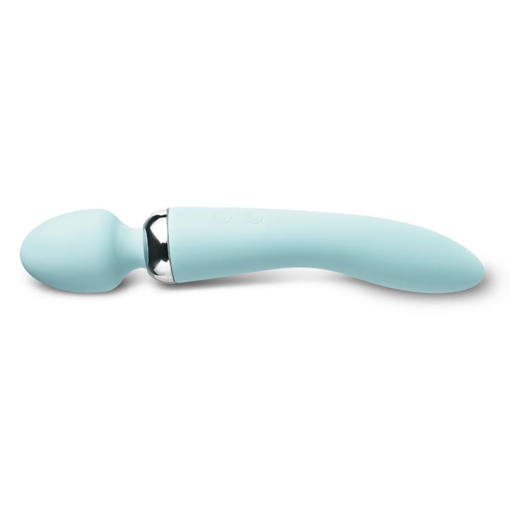 Green Color 10-Speed Dual Vibrators Rechargeable Wand Massager (USB Recharging)