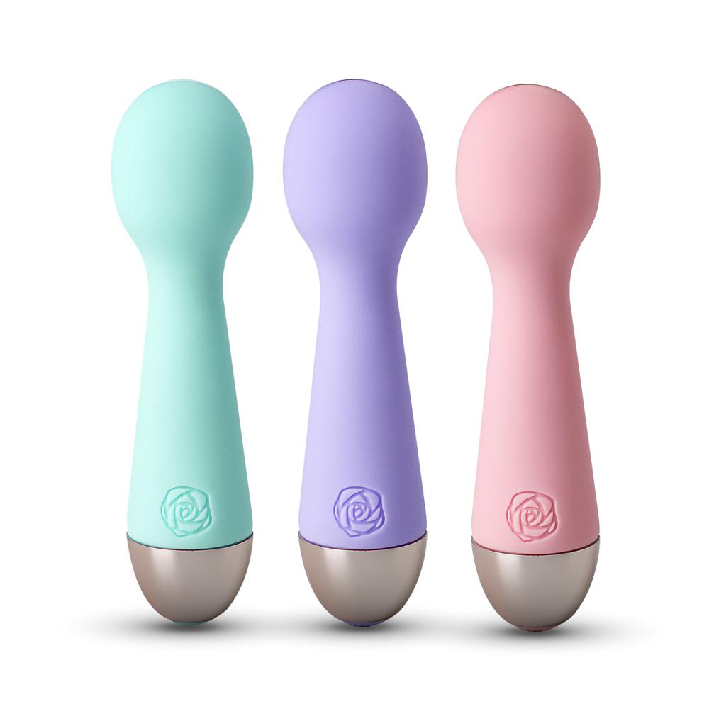 Green Color 10-Speed Mini Vibrating Rechargeable Wand Massager